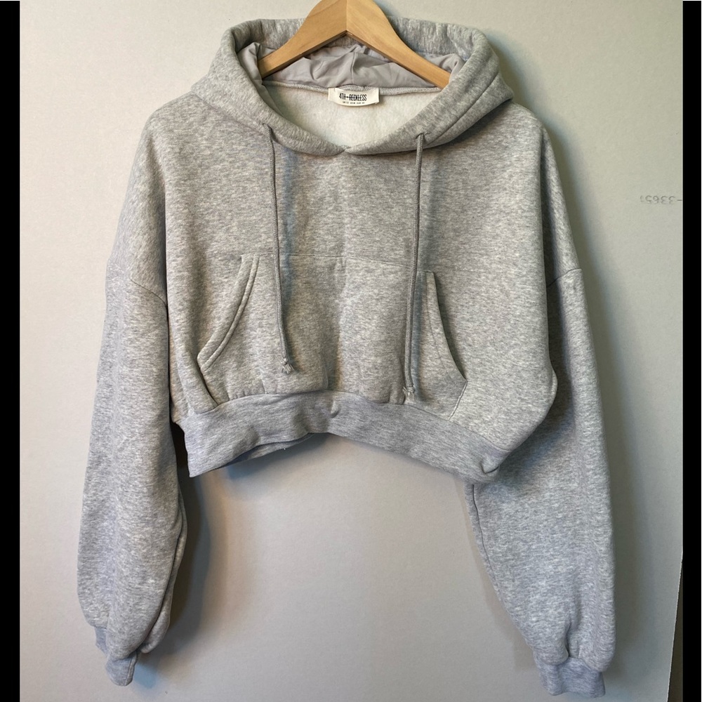 4TH Reckless Hoodie Crop Top